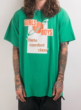 Boys Like Girls男孩喜欢女孩乐团摇滚美式高街绿色宽松直喷男T恤