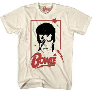 摇滚歌手大卫 鲍伊 David Bowie Face T-Shirt男士重磅纯棉T恤