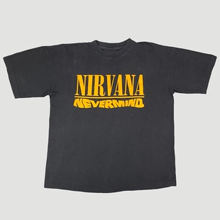 90年代末Nirvana涅槃乐队Nevermind没关系专辑摇滚美式短袖男T恤