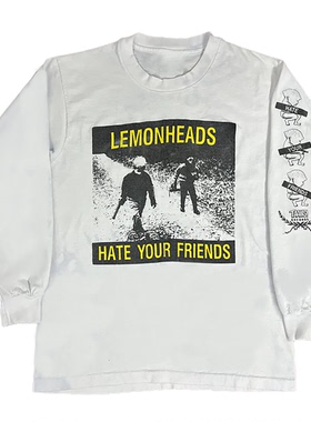 秋季The Lemonheads乐队摇滚美式复古高街休闲宽松男打底长袖T恤