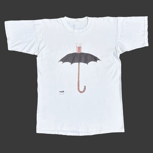 Magritte超现实主义画家雨伞T恤