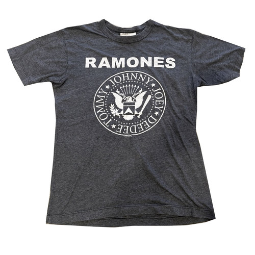 Vintage1999Ramones雷蒙斯乐队摇滚美式复古正肩修身短款T恤