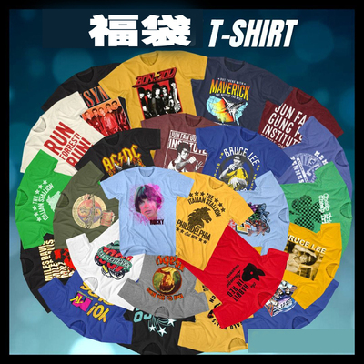 福袋摇滚乐队美式复古短袖T恤