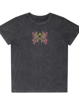 夏季Sleep Token睡眠标记暗黑摇滚美式高街水洗做旧复古短袖T恤男