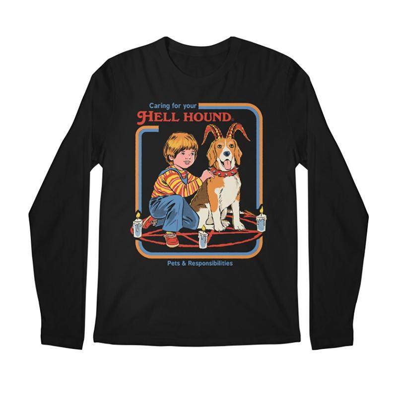 CaringForYour地狱猎犬长袖T恤
