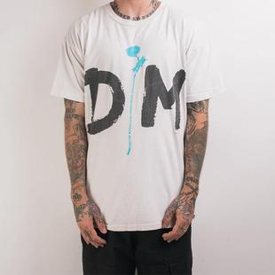 21SS NOAH DM SINGLES老派乐队字母玫瑰花束直喷男女短袖T恤