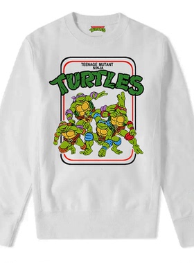 1987年Teenage  Ninja Turtle TMNT忍者神龟动画 秋冬季圆领卫衣