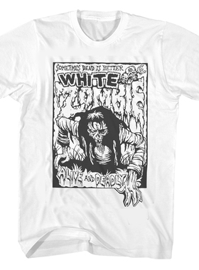 WHITE ZOMBIE 白僵尸摇滚乐团Alive And Deadly T Shirt短袖T恤