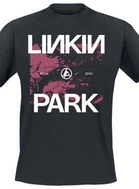 新款Linkin Park林肯公园logo摇滚乐队美式复古涂鸦风短袖男女T恤