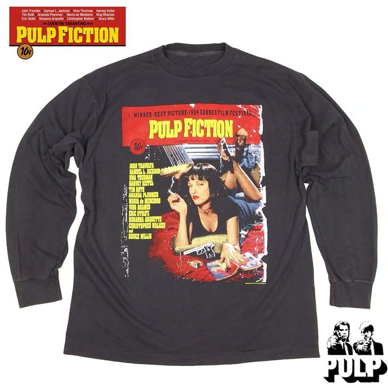 PULPFICTION美式纯棉长袖T恤男