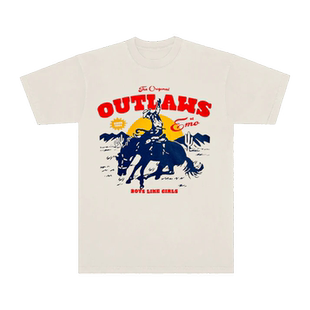 休闲短袖 Girls乐队摇滚流行朋克西部牛仔风美式 T恤 Like 美国Boys