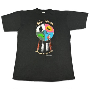T恤 宽松短袖 民谣摇滚艺人NEIL YOUNG尼尔·杨复古印花纯棉休闲款