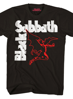 Flying Devil Black Sabbath T-Shirt飞魔黑色安息日摇滚短袖T恤