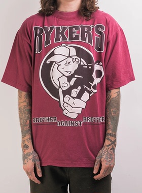 Ryker's乐队摇滚Post-rock美式休闲卡通红色绿色宽松直喷男女T恤