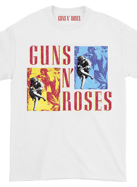 枪花与玫瑰乐队欧美高街vintage复古T Shirt Guns N' RosesT恤