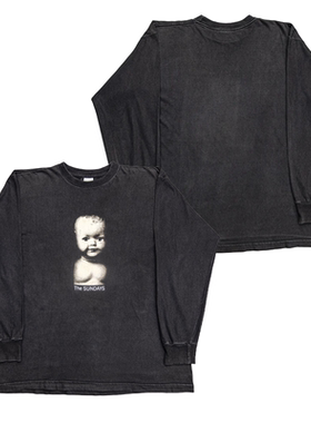 The Sundays乐队美式潮牌复古over side摇滚朋克纯棉男长袖T恤秋