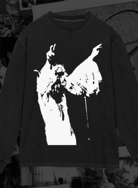 春秋季黑色安息日Black Sabbath英国暗黑重金属乐队纯棉长袖T恤秋