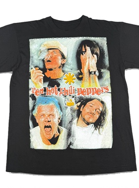 RED HOT CHILI PEPPERS红辣椒摇滚乐队数码印花美式夏季短袖T恤男