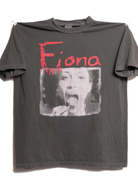永远的另类女皇Fiona Apple菲奥娜·艾波复古风重磅轻水洗短袖T恤