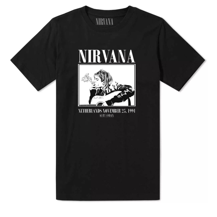 nirvana涅槃乐队短袖t