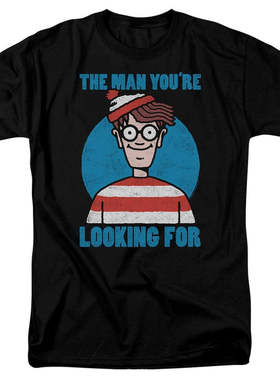 1987出版图书Where's Waldo Can You Find瓦尔多在哪文学宽松T恤