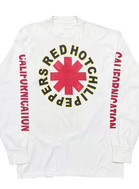 秋冬季Red Hot Chili Peppers红辣椒摇滚乐队复古Vintage长袖T恤