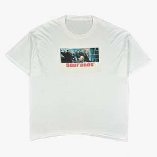 The Sopranos黑道家族影视周边美式复古宽松休闲简约短袖直喷T恤