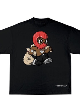 LIL TJAY利·杰伊嘻哈说唱歌手Calling My Phone美式复古经典短袖