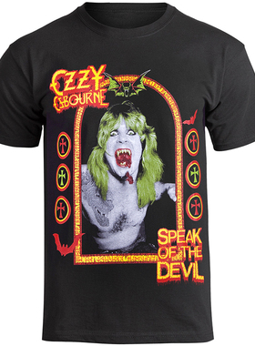 奥兹·奥斯本Ozzy Osbourne摇滚歌手黑色安息日主唱暗黑风短袖T恤