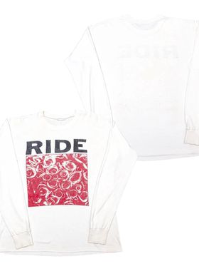 ride乐队美式潮牌复古over side摇滚朋克小众男女纯棉长袖T恤秋