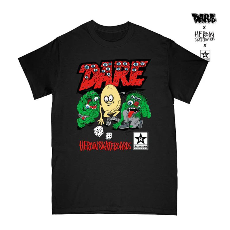 Heroin美式休闲运动滑板短袖T恤