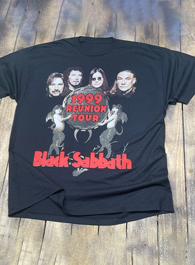 Black Sabbath黑色安息日&Pantera潘多拉乐队摇滚美式男士短袖T恤