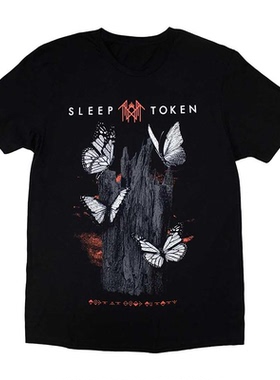 2025夏季睡眠标记SLEEP TOKEN暗黑摇滚美式高街宽松短袖纯棉T恤男