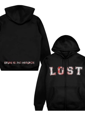 暗黑金属乐队飞跃地平Bring Me the Horizon美式潮牌连帽卫衣外套