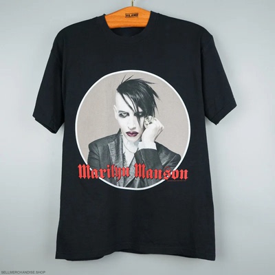 MarilynManson摇滚美式男士T恤