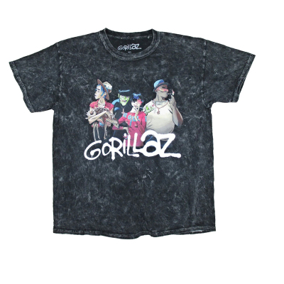 Gorillaz街头顽童摇滚水洗T恤
