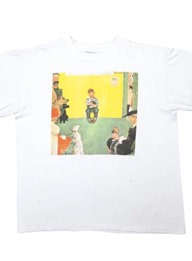 诺曼·洛克威尔Norman Rockwell插画家艺术休闲文艺短袖男直喷T恤