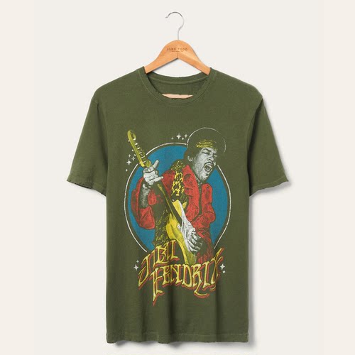 JimiHendrix吉他摇滚音乐短袖