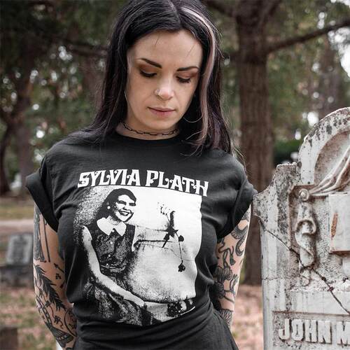 SylviaPlath天才诗人文艺T恤男