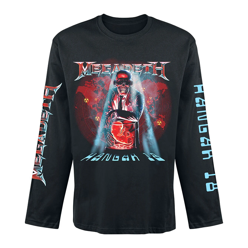 Megadeth摇滚美式纯棉长袖T恤男