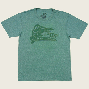 经典 鳄鱼印花美式 美式 复古男士 T恤 LATER 复古纯棉宽松短袖 GATOR