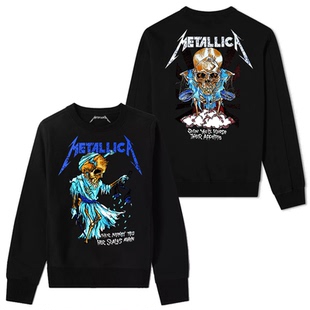 Metallica金属乐队James Hetfield朋克复古街头经典圆领长袖卫衣