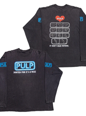 Pulp‘Sorted For E’s & Wizz’1995乐队摇滚朋克纯棉长袖T恤秋