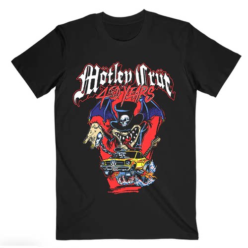 MotleyCrue短袖摇滚美式复古T恤