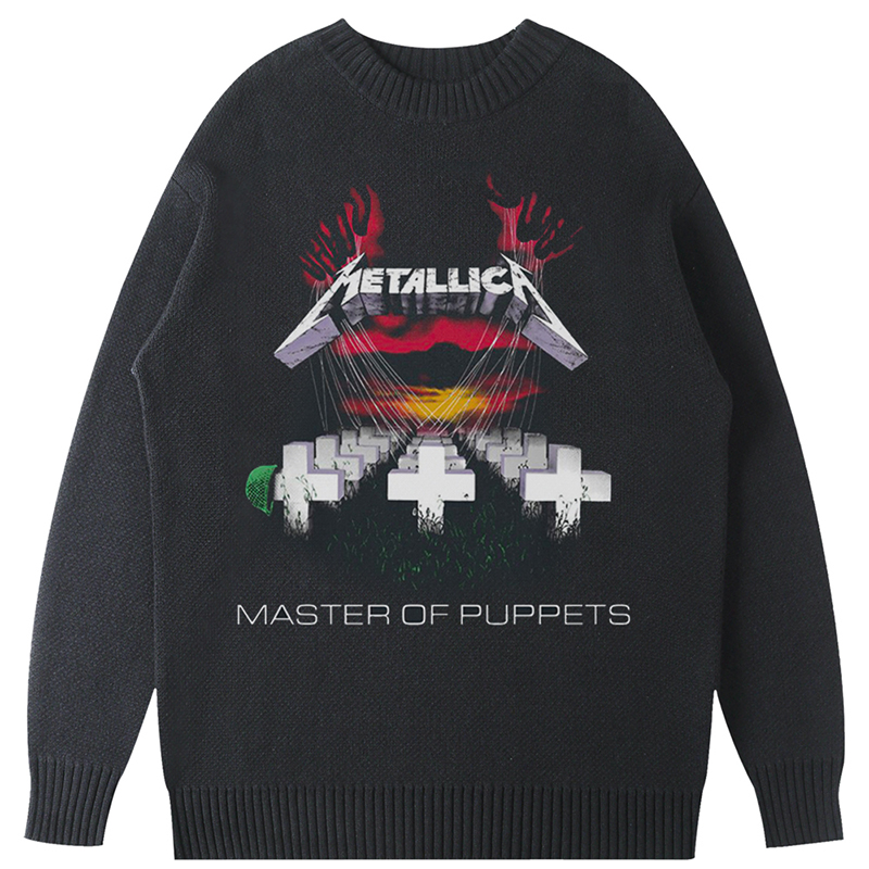 金属之王Metallica乐队圆领毛衣