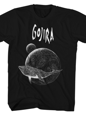 From Mars to Sirius Gojira摇滚乐队 鲸鱼印花短袖T恤