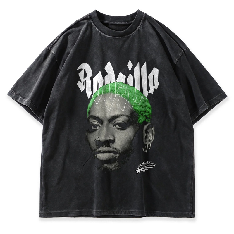 Rodman罗德曼欧美宽松男女短袖T