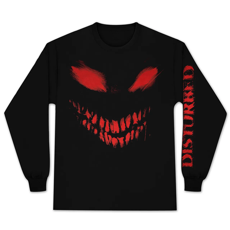 Disturbed不安的乐队鬼脸长袖T恤