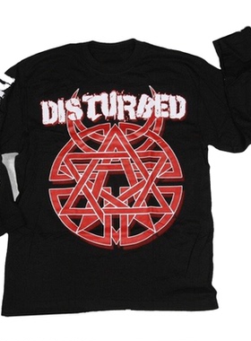 disturbed不安的乐队芝加哥摇滚乐团摇滚朋克美式复古男女长袖T恤