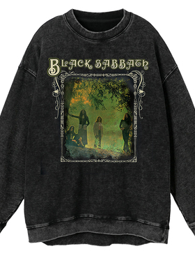 新款Black Sabbath黑色安息日乐队美式复古摇滚风水洗圆领卫衣男
